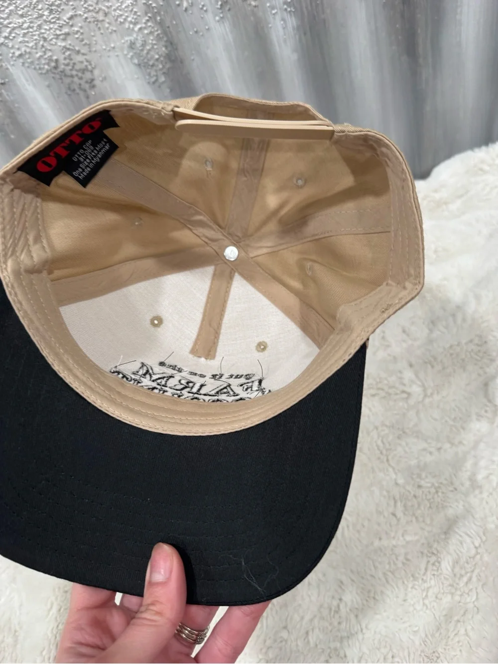 Beige & Black 'Put It On The Farm Account' Baseball Cap